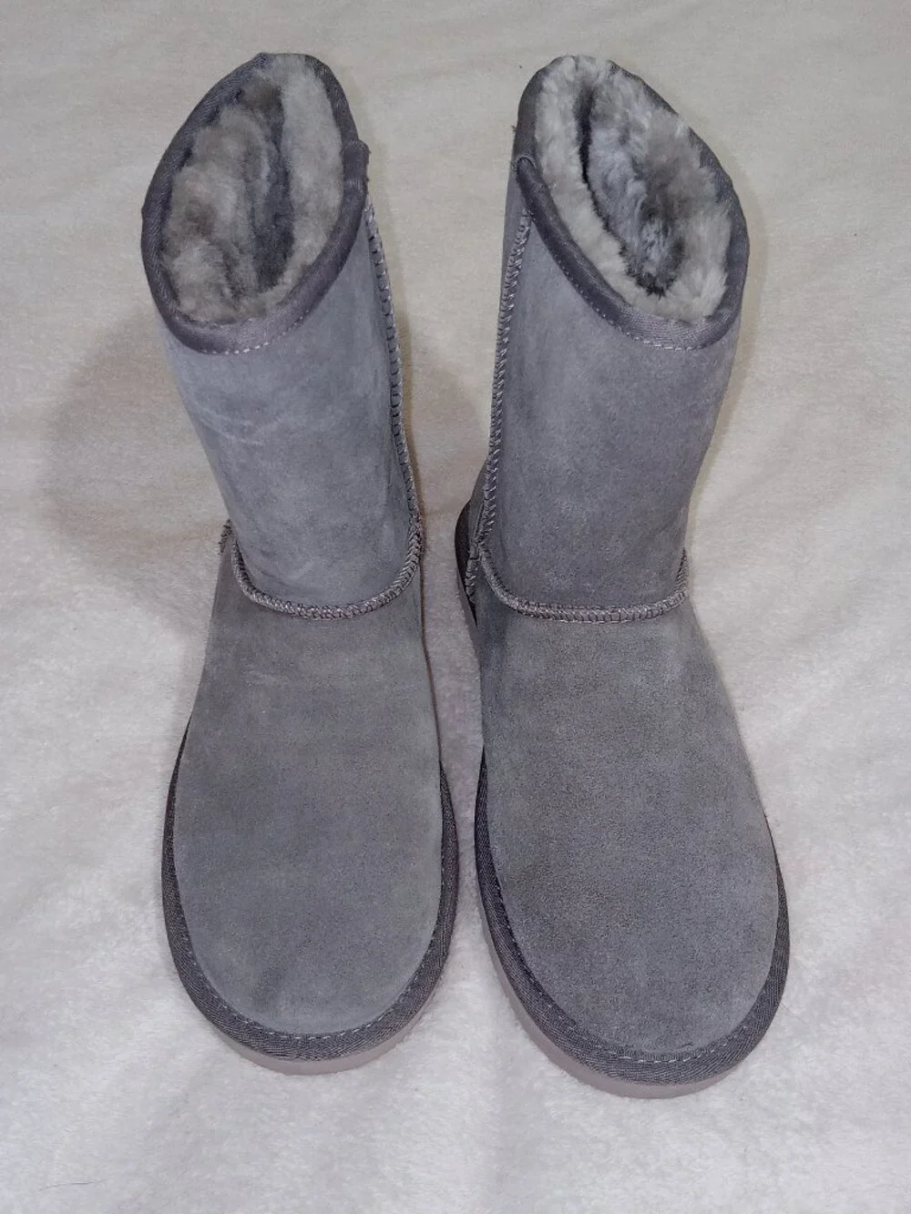 Koolaburra By UGG Koola Winter Boots Size 8 Gray Faux Fur Lined Suede NWOB